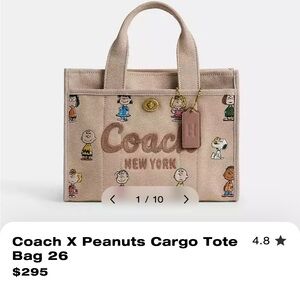 Coach x Peanuts Bundle - Brand new in Box Bag with Wallet and Charm